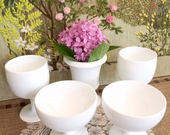 5 Milk Glass Vases Milk Glass Bowls Wedding Centerpiece Wedding Vases Mid Century Modern Vases Milk Glass Planter White Vases Candy Dish