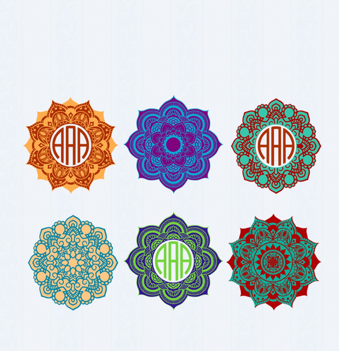 Download Mandala Pattern Circle Monogram Frame, Indian Boho svg ...