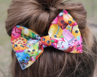 Shopkins hair bow, shopkins inspired hair bow, shopkins inspired bow, poppy corn shopkins, girls hair bow, shopkins, girls hair bow, SALE