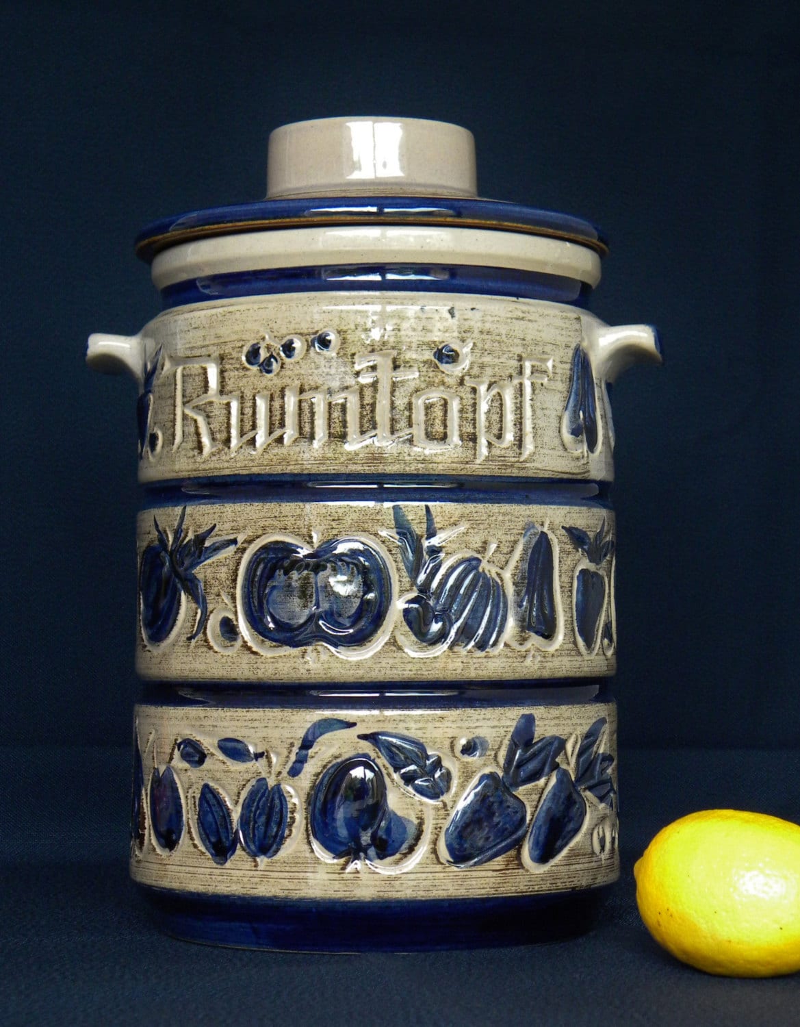 Vintage RUMTOPF  825 32 West German Pottery Scheurich Glazed