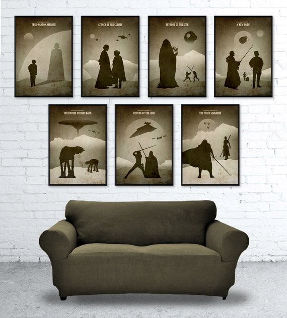 Star Wars Vintage Minimalist Poster Set Star Wars by TopPoster