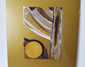 Mixed Media Painting / Collage / Texture / Decoration / "Directional 3"