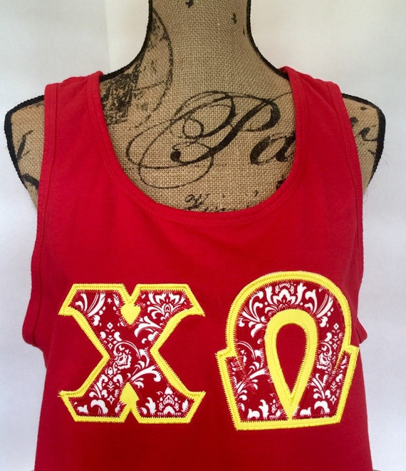 GREEK LETTER stitched shirt any letters. Comfort Colors