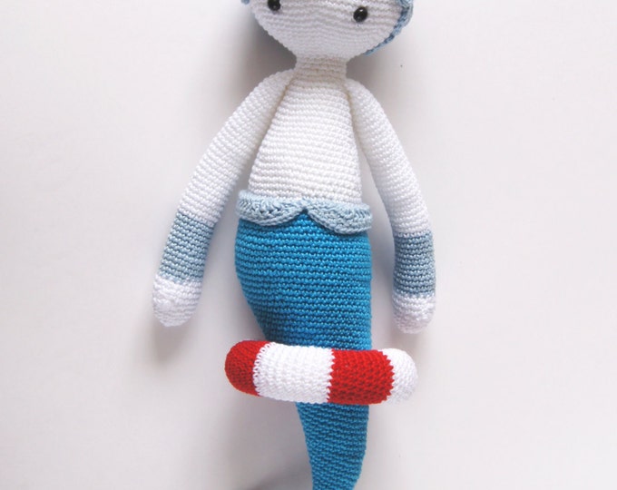 Crochet Toy Doll Amigurumi Lalylala Doll Mermaid Marine Handmade Fairytale Gifts for Kids Nursery Decor