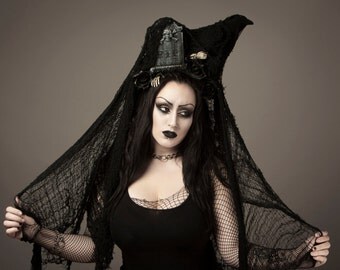 Halloween raven Poe inspired headdress
