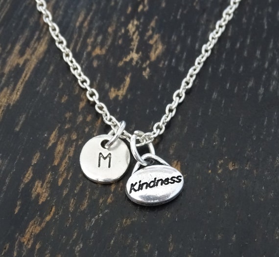 Items similar to Kindness Necklace, Kindness Charm, Kindness Pendant, Kindness Jewelry, Kindness