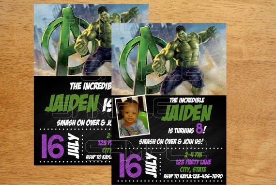 Incredible Hulk Invitations 9