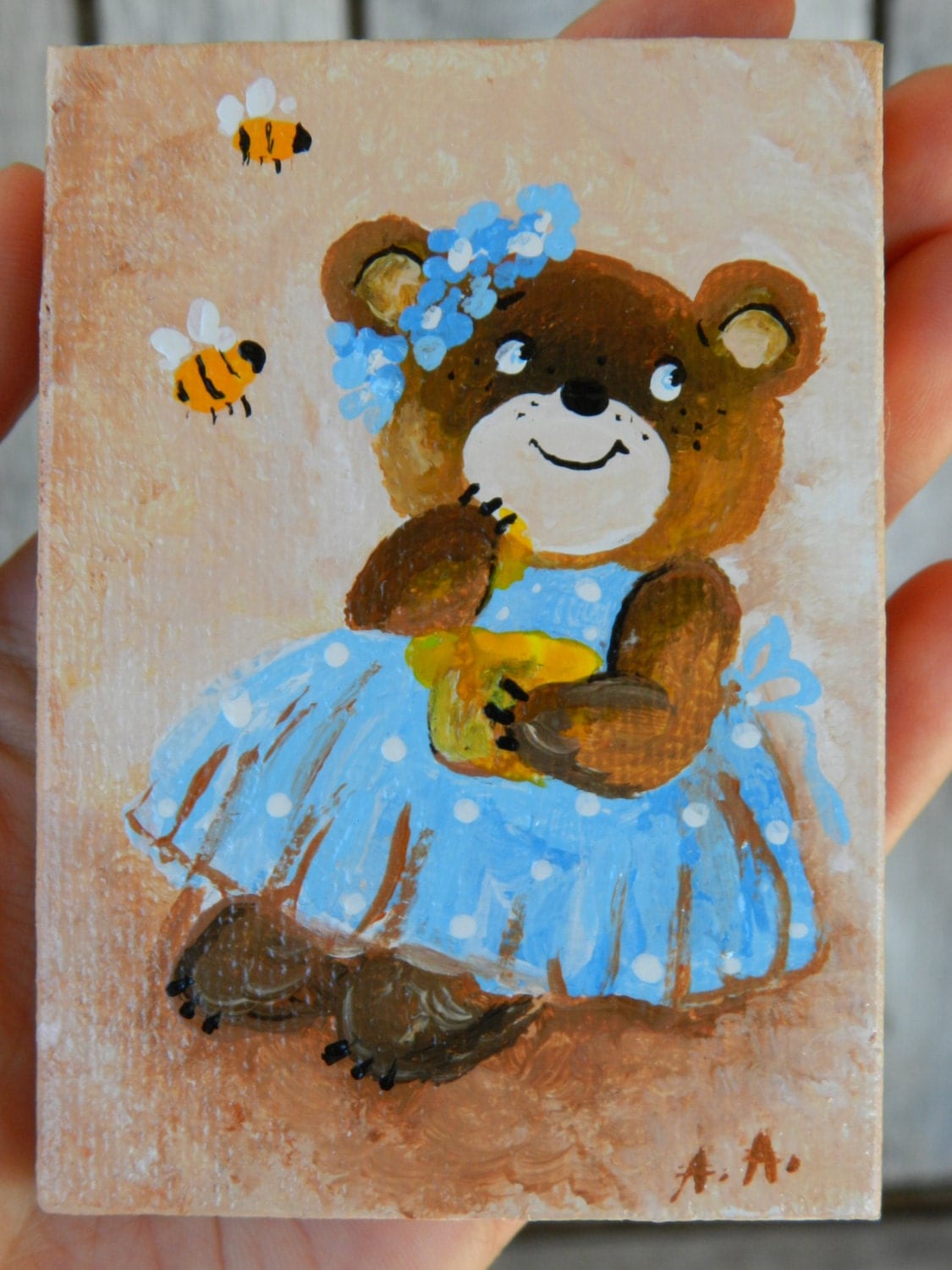 teddy bear painting art