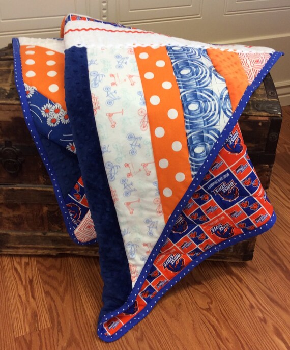 Boise State Rounded Edge Baby Quilt