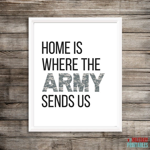 Items similar to Home is Where the Army Sends Us, Army Girlfriend, Army Wife, I Love My Soldier