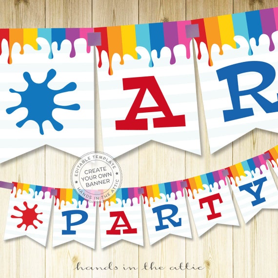  Party  decoration  ideas art party  birthday  supplies 