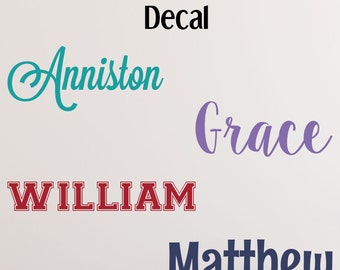 Name Decal for Nursery - Name Wall Decal - Nursery Name Decal - Name Stickers - Custom Name Decal - Toy Box Decal - Baby Name Decals