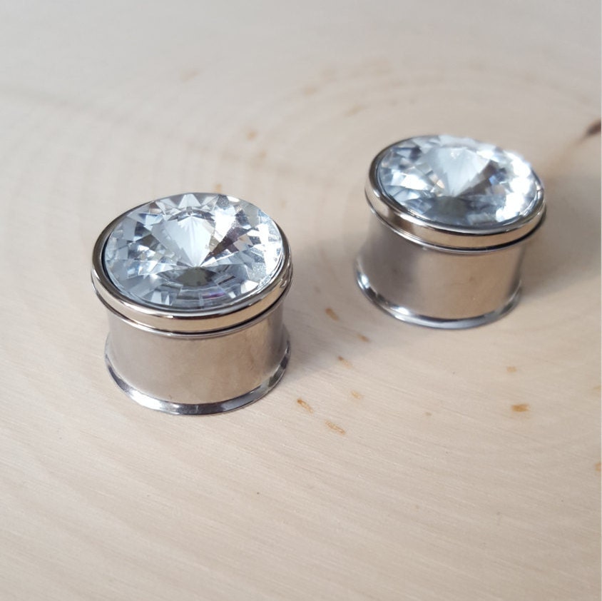 Diamond Plugs Gauges 00g 7/16 1/2 5/8 3/4