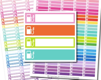 Gas stickers, Gas planner stickers, Gas printable stickers, Car gas stickers, Gas station stickers, Gas Pump sticker, STI-247