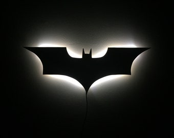 Illuminated LED Batman Sign Dark Knight Night Light Wall Decor