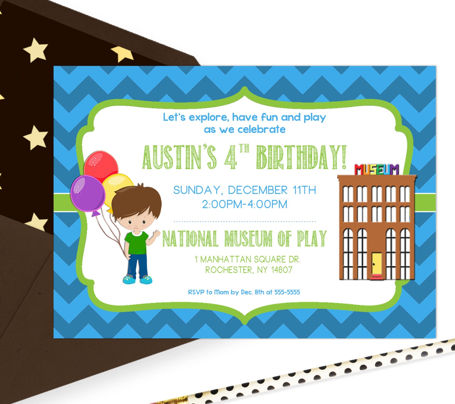 Childrens Museum Invitation Museum Birthday Children's
