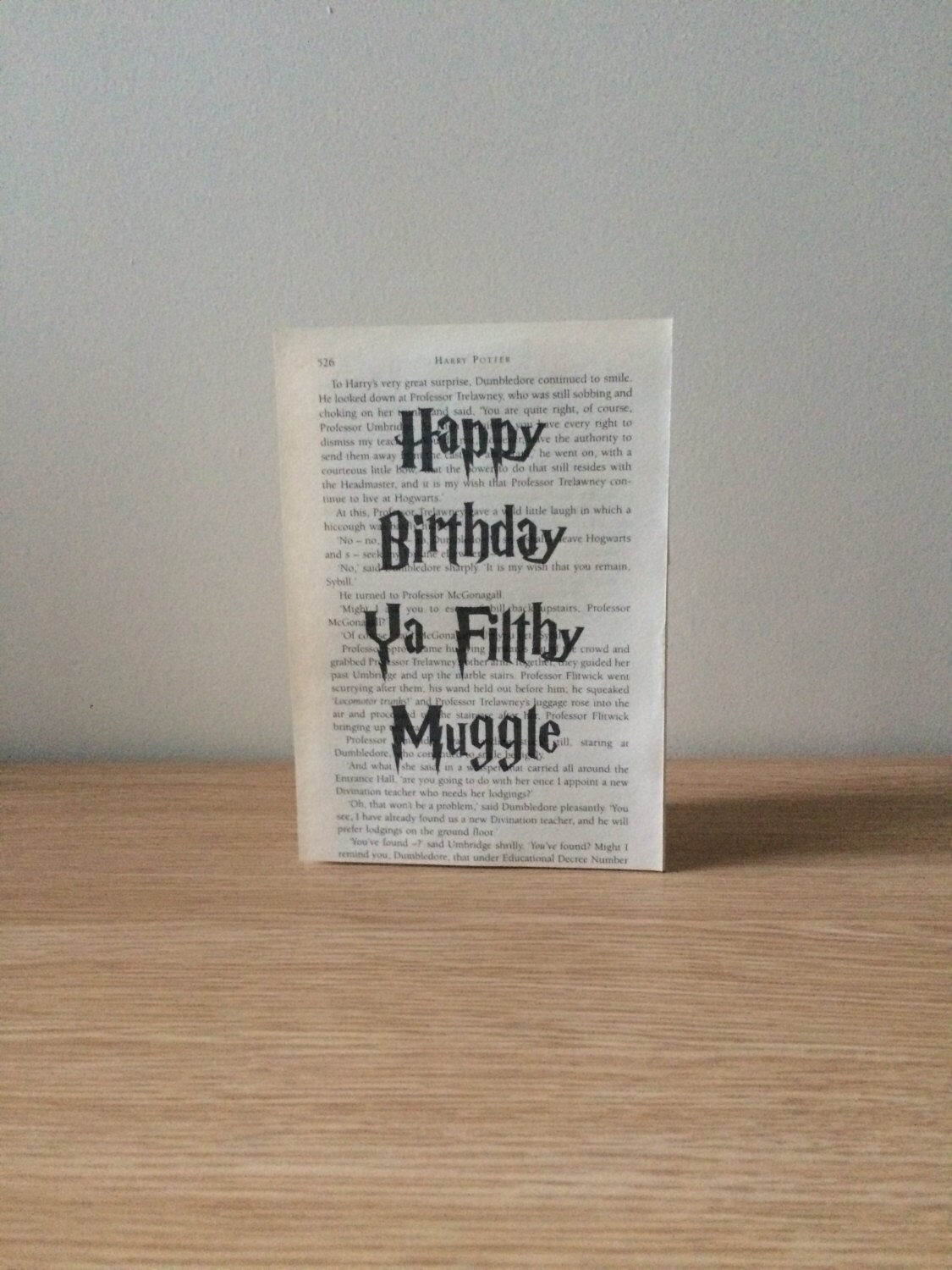 Harry Potter Page Birthday Card Happy Birthday ya