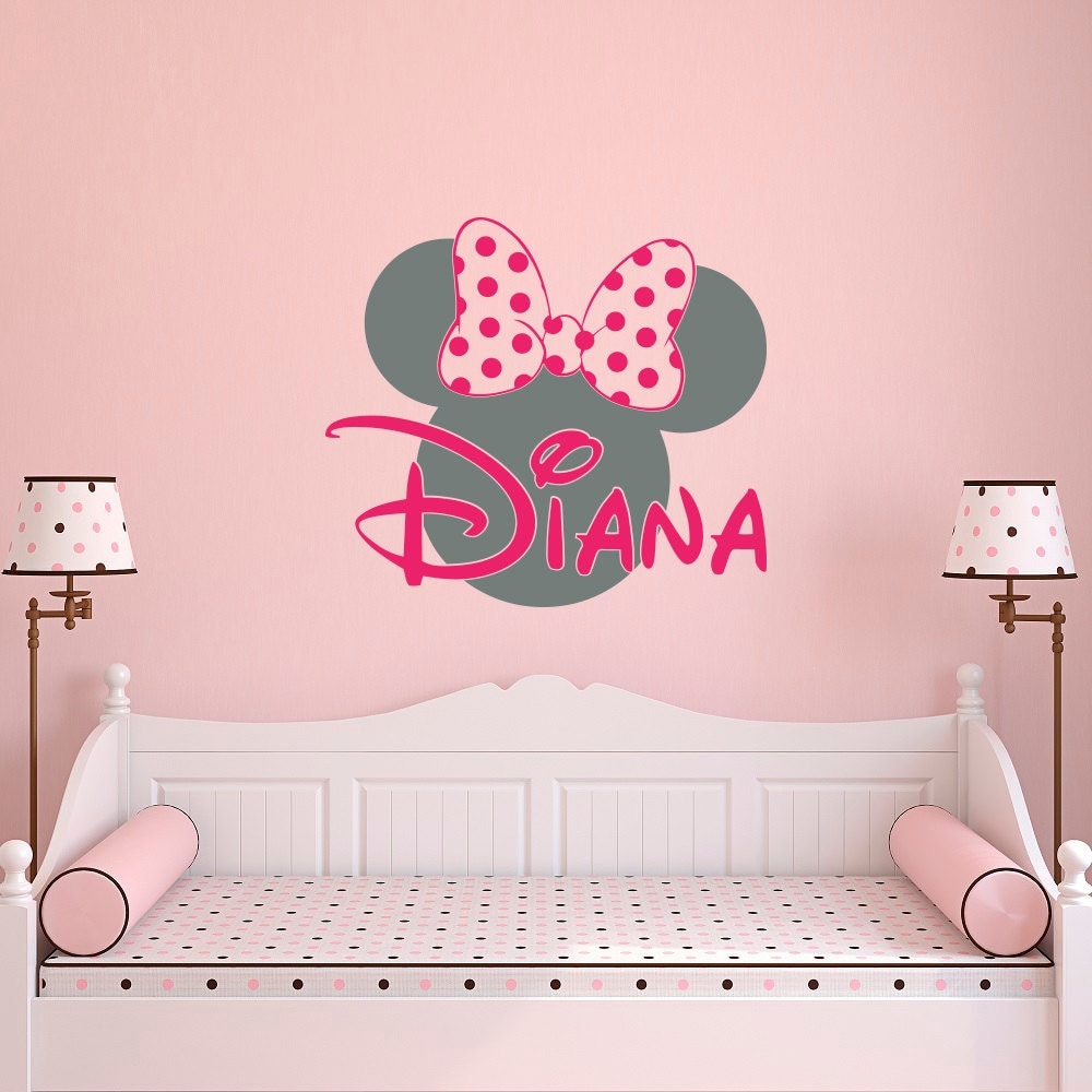 Girl Name Wall Decal Minnie Mouse Wall Decals Wall Decals