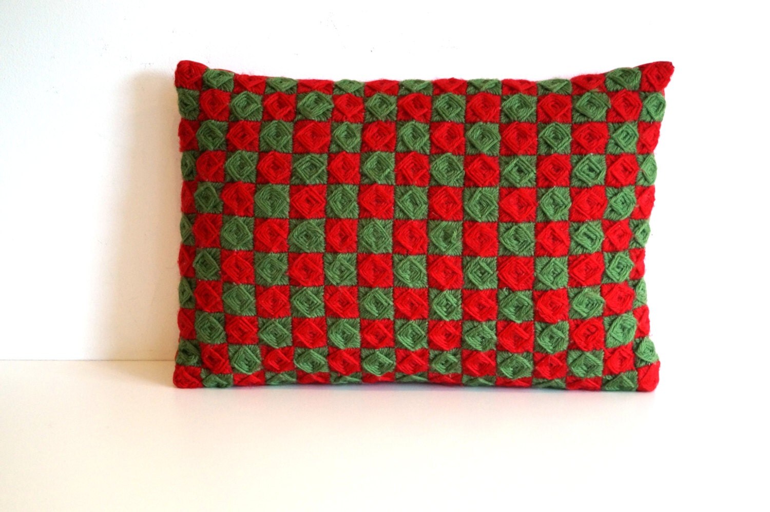 Vintage Swedish Embroidered Pillow Cross Stiched Pillow