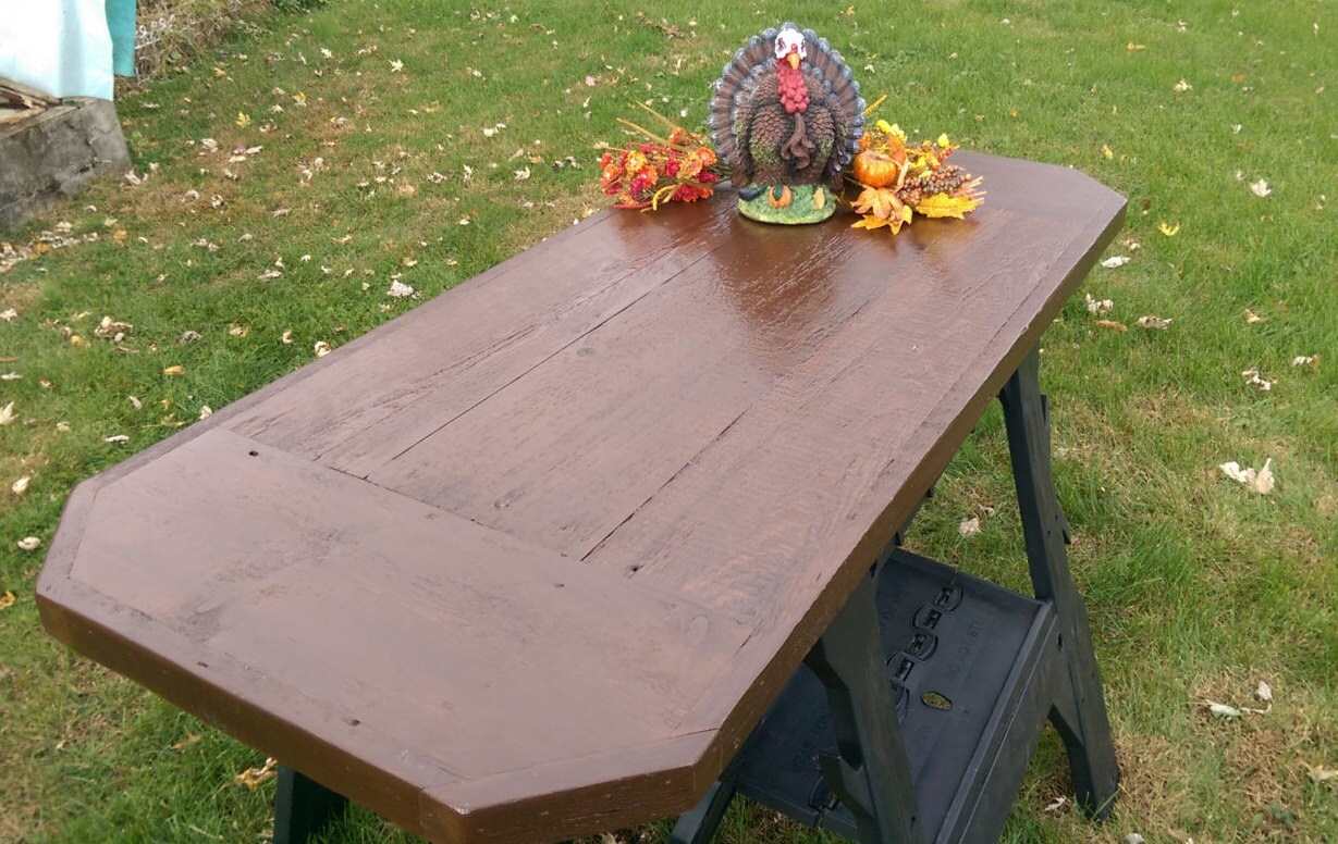 Reclaimed Barn Wood Farm Table Top 54 5/8 x 24