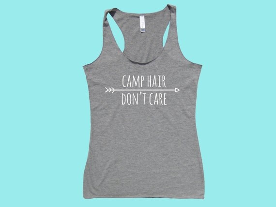 Hemdje met tekst Camp Hair Dont Care