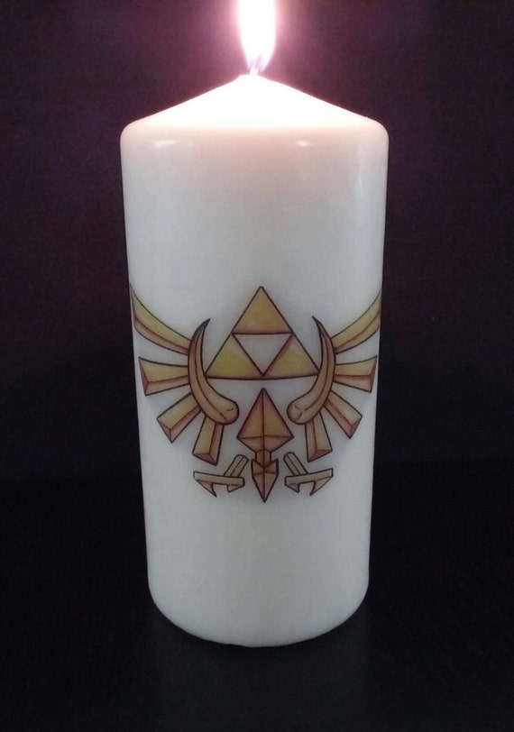 Zelda Inspired Triforce Original FanArt Candle