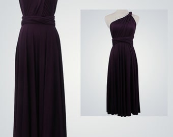 Maxi Purple Dress,Party Dress,Bridemaid Dress,Purple Dress Wedding,Cocktail Dress,Infinity Dress,Eggplant Dress