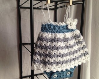 Crochet PATTERN - baby romper, crochet baby dress, easy crochet baby clothes, crochet baby skirt, crochet baby romper pattern