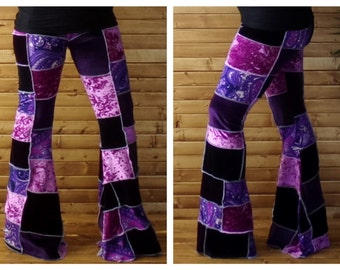 purple flare pants