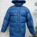 Vintage 90's Scottish Macbean Blue Nylon Down Filled Puffer Padded Winter Jacket Coat 38"/40"