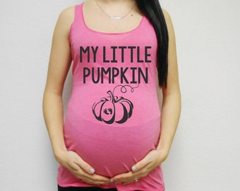 My Little Pumpkin Tank Top, Maternity Tank, Pregnancy Announcement, Halloween Pregnancy Shirt, Holiday Pregnancy Tank, Baby Bump, Halloween