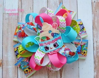Shopkins Hair Bow Yo-Chi Frozen Shopkins Bow Shopkins Birthday Party Loopy Bow Shopkins Outfit Girls Hairbows Baby Hair Clips Gift for girl