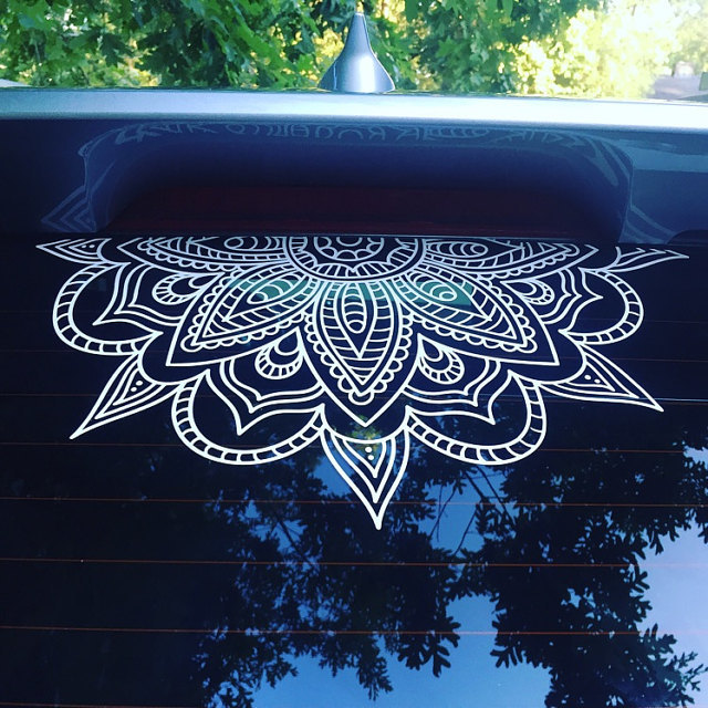 Download Mandala Car Decal Mandala Sticker Yoga Decal Boho Decor Flower