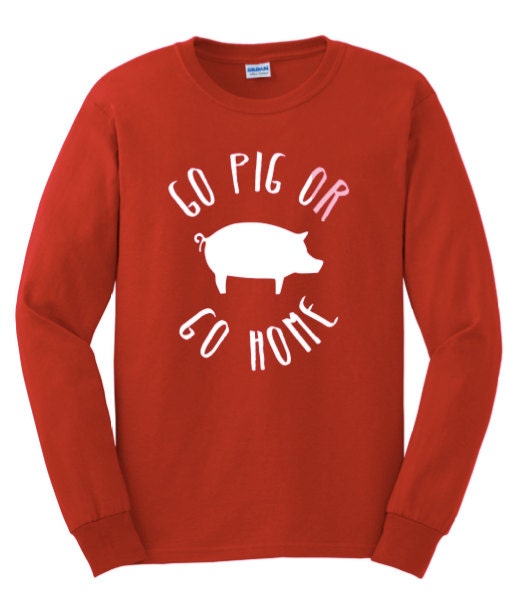 Go Pig or Go Home Women's Tee Razorback Shirt Hog