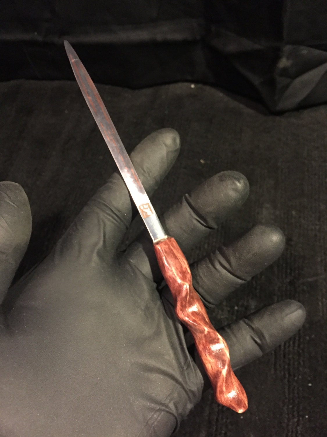 Hand Carved Wooden Handle LetterOpener by MadebyMejesquire