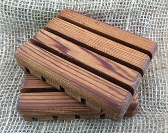 Cedar Soap Dish, wood soap dish, wooden, soap deck, soap tray, soap saver, drain