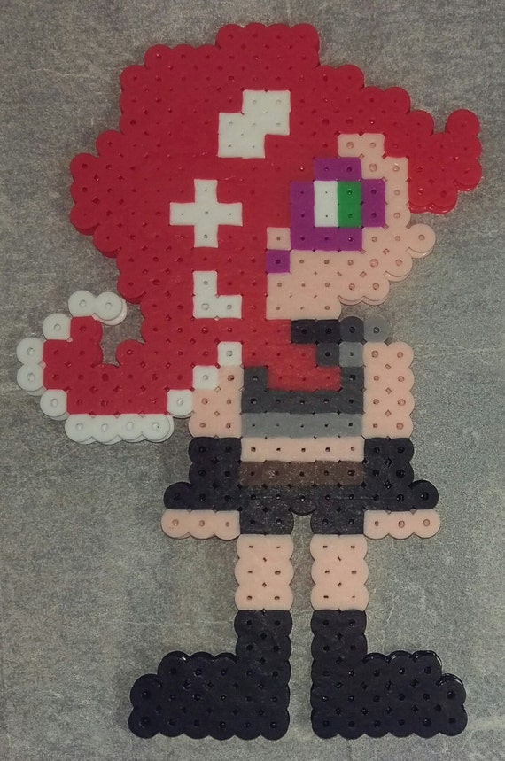 Splatoon Inspired Octoling Perler Bead Art by XYZPixelCrafts