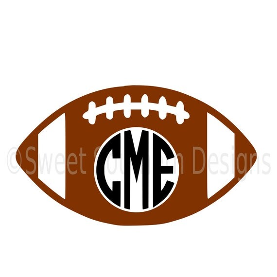 Football monogram SVG instant download design for cricut or