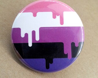 Button - Genderfluid LGBT Gender Identity Queer Pride Flag!