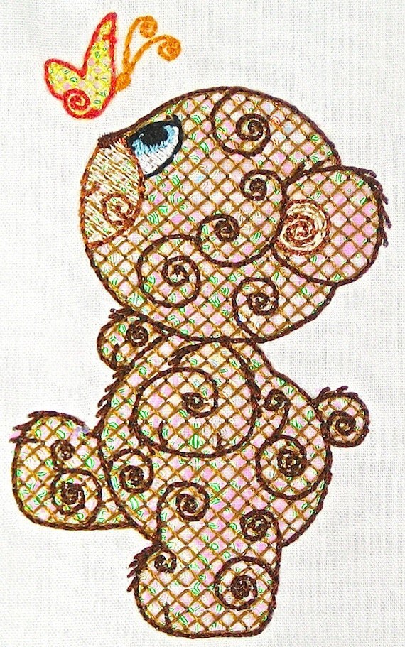 Mylar Swirly Bears 10 Machine Embroidery Designs from ATW