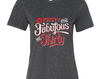 30 years old WOMEN'S Vintage 1986, 30th birthday for her, birthday shirt for her, mom is 30, 1986 birthday GRAY