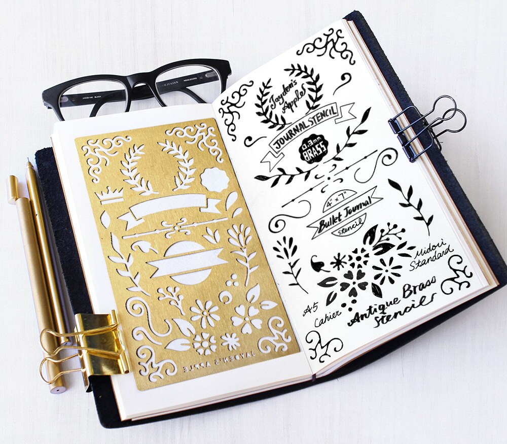 Planner Stencil Bullet Journal Stencil Wreath And Flowers planner-stencil-bullet-journal-stencil-wreath-and-flowers