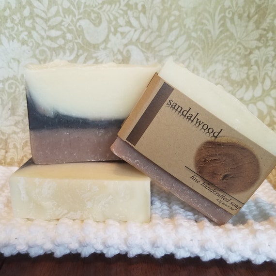 Sandalwood Soap Handcrafted Soap Bar Soap Men's Soap by EllaTess