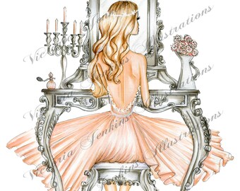 Vanity Table (Fashion Illustration Print)