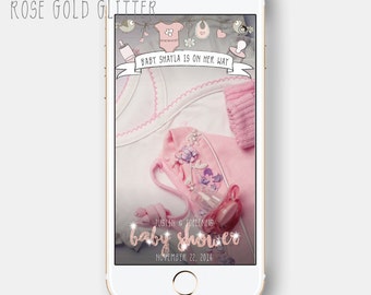 Baby Shower Party Custom It's A Boy It's A Girl Snapchat Geofilter Baby Blue Pink Bottle Pacifier Decorative Banners Filter