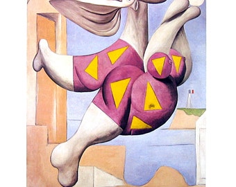 Bather with Ball - Pablo Picasso Art - Circa 1932 - 1980 Vintage Book Page - Fine Art Print - Wall Decor -For Framing - 9 x 11