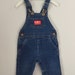 80s Primary Color Embroidered Blue Jean Overalls Size 9-12 months