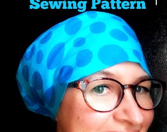 Scrub Hat Sewing Pattern DIY Slimline Scrub Hat Chef's Cap pdf SEWING Tutorial, Instant DOWNLOAD,full coverage #dbap005