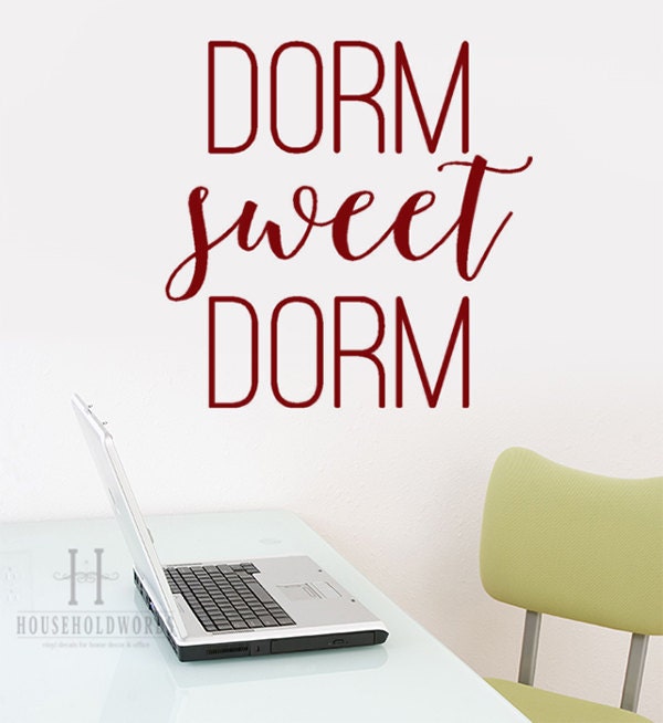 College Dorm Wall Decorations Dorm Sweet Dorm Vinyl Wall