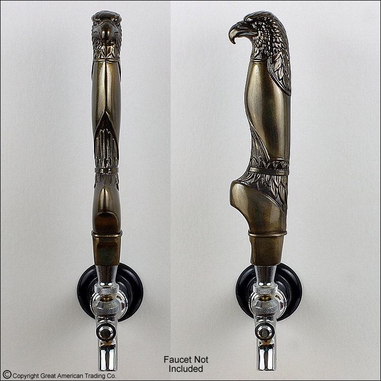 Eagle Beer Tap Handle Golden Bronze kegerator tap handle